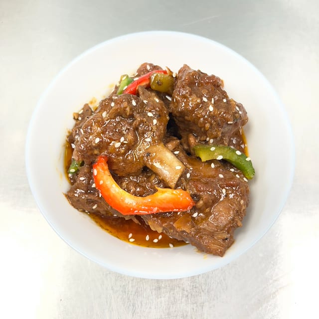 Sweet and Spicy Pork Spare Ribs.